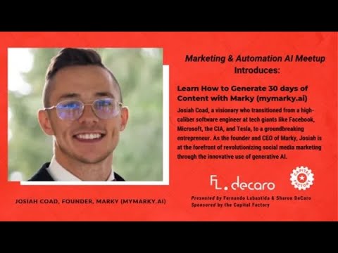 Marketing Automation and AI Meetup - Learn How to Generate 30 days of
Content with Marky
