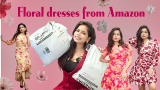 Floral Summer Dresses from Amazon🌸 || Rugees Vini❤️