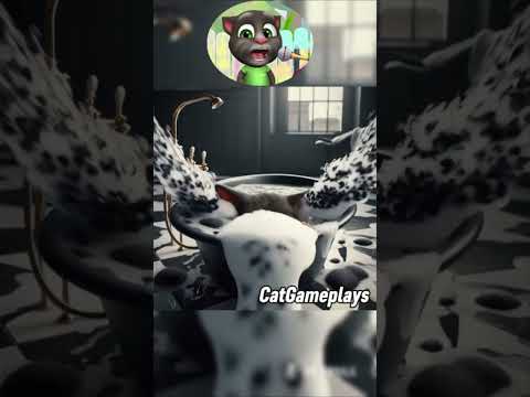 EL GATO TOM SE BAÑO EN AGUA MALDITA NEGRA ⬛ VENOM
