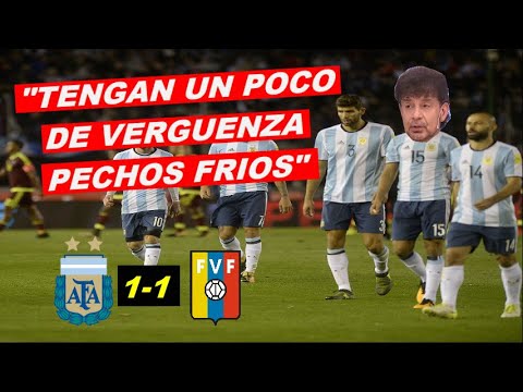 Dura narracion de Daniel Mollo en el empate de la #Argentina ante #Venezuela por 1 a 1