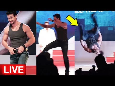 Tiger Shroff का LIVE Stunt | Front Flip Stunt | Macho Hint Event