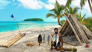 7 Days Solo Survival on Shipwreck Island (NO FOOD, NO WATER, NO SHELTER) Catch and Cook. Bushcraft