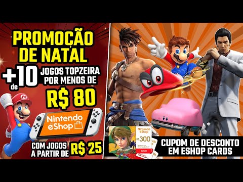 MEGA PROMOÇÃO de NATAL na ESHOP com 10+ jogos por menos de R$ 80