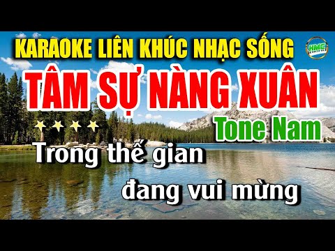 Karaoke Liên Khúc Trữ Tình Tone Nam Dễ Hát | Tuyển Chọn Bolero Nhạc Xưa Cực Hay – TÂM SỰ NÀNG XUÂN