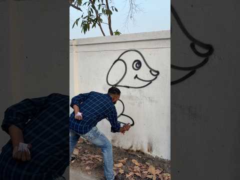 Draw a dog using 22 #art #shorts