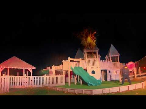 Firefighter Sets a Playground on Fire