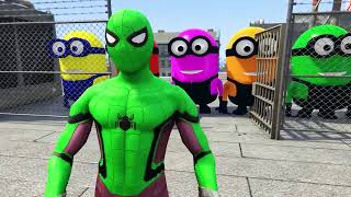 GTA 5 Epic Ragdolls | Spider-Man Frees Minions and Team Spiderman Season 34 (all episodes)