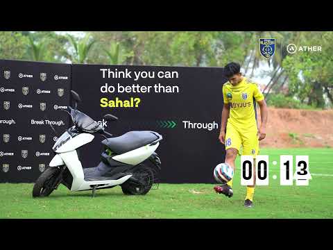 #AtherElecTRICK challenge with Kerala Blasters