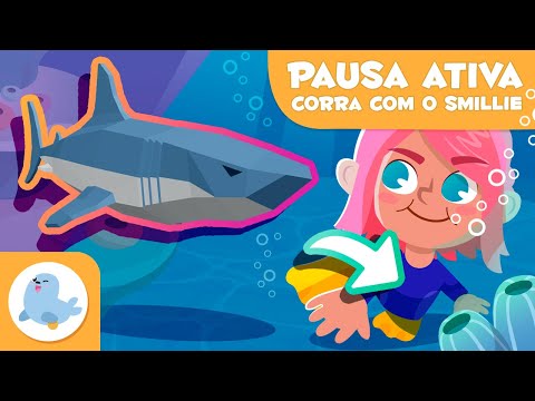 🐠🏃‍♂️ CORRIDA com SMILIE! 🦈🌊 PAUSA ATIVA para crianças