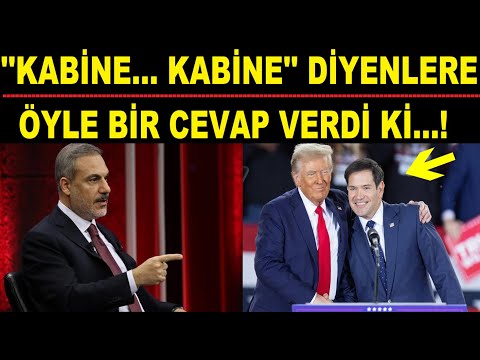 ''KABİNE KABİNE'' DİYENLERE ÖYLE BİR CEVAP VERDİ Kİ...!