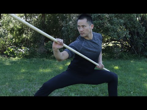 Shaolin Kung-Fu Bo Staff Combo Training