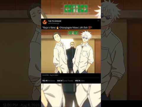 "Gojo x Geto 🔥 Champagne Vibes | JJK Edit 💯" |#gojo#geto #animeedit#champagne #animevibes#viraledit