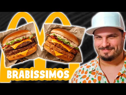 PROVANDO OS NOVOS BRABOS BRABÍSSIMOS DO McDONALD'S