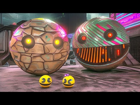 PACMAN & ROBOT PACMAN VS CARTOON CAT & MONSTER PACMAN 158