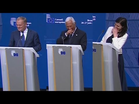'One daddy is enough': EU leaders struggle to keep it together with Trump joke
