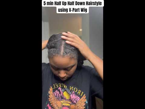 How to do Easy Half Up Half Down using V-Part Wig