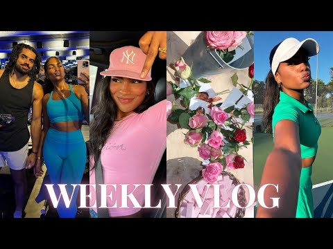 WEEKLY VLOG ♡ (pilates w bae, trying to play tennis, fortnite gaming sesh, dentist, flower pop up!+)