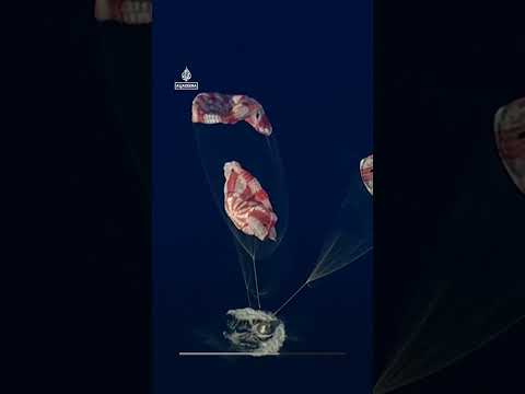 Moment Artemis II splashes down after moon mission | AJ #shorts