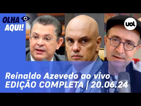 Reinaldo Azevedo ao vivo: censura de Moraes, fala de Sóstenes, deputada cassada e+ OLHA AQUI | 20/06