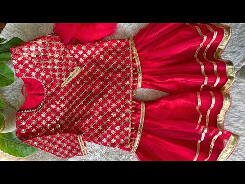 Beautiful Fancy  Eid Red Dress For Baby girl || Gharara With Kurti 🌹