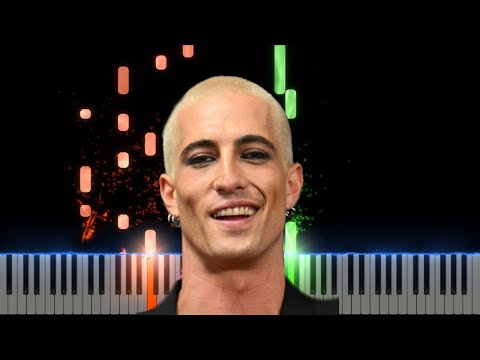 Måneskin - I WANNA BE YOUR SLAVE Piano Cover Midi tutorial Sheet app  Karaoke