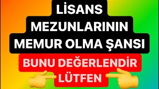 TÜM LİSANS MEZUNLARINA MEMUR OLMA FIRSATI🖐 Anlattıklarımla ve KPSS’yle bunu başaracaksın.✅