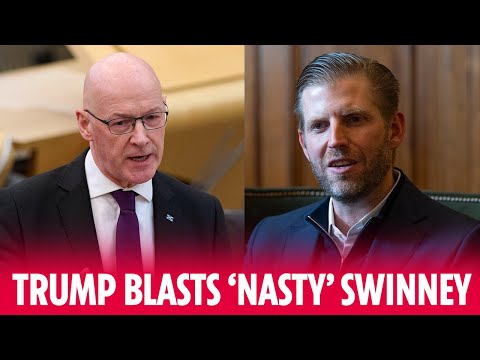 'He got it very wrong': Donald Trump's son lashes out at 'nasty' SNP leader John Swinney