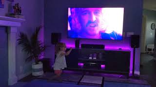 2 year old REACTS to Eskimo Callboy - Hypa Hypa  / dancing / screaming along Hilarious !