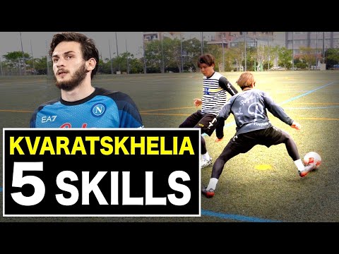 LEARN NEW DRIBBLE KING SKILLS | 5 KVARATSKHELIA SKILLS