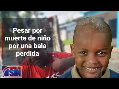 Pesar por  muerte de niño por una bala perdida