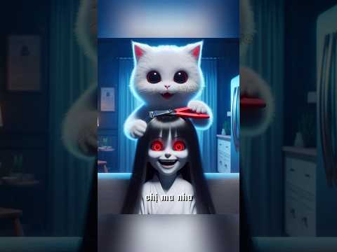Mèo con làm đẹp con con ma #short #meo #ai #cat