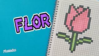 APRENDE a DIBUJAR una FLOR en Pixel Art (¡Súper fácil!) 🌸 - PIXELADOS
