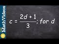Solving Literal Equations and Fractions