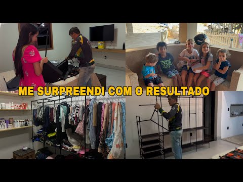 COMPREI UM CLOSET DA SHOOPE ! Organizando nossas roupas