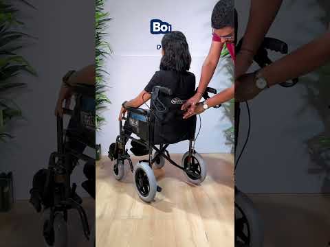 Silla de Ruedas  de Traslado con Brazos Desmontables y Freno Maneral - Platinum Vein