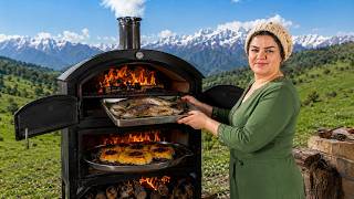 🔥 Traditional Iranian Village Cooking | Rural Couple Makes Stuffed Fish & Local Rice Recipe
