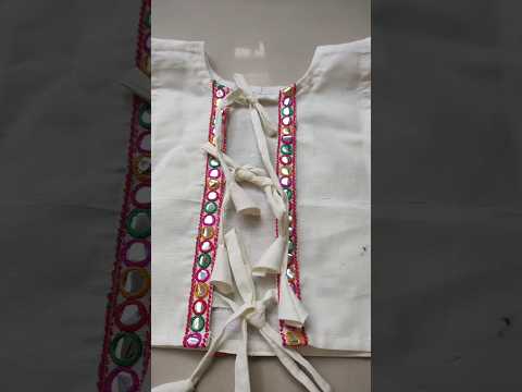 simple& beautiful kidsblouse for navratri #kidsvideo#blousedesign#kutchiwork#patchworkblouse#kantara