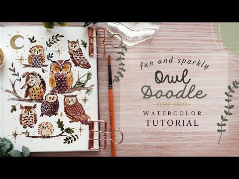 Experimental Owl Doodle: Watercolor Tutorial