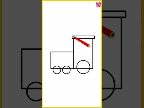 How to Draw & Color A Train for Kids #diy #education #learning #ytshorts #forkids #cartoon #coloring
