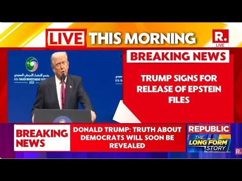 BREAKING LIVE:  US President Donald Trump Signs Bill To Release Of Epstein Files