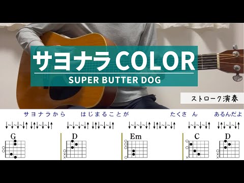 サヨナラCOLOR / SUPER BUTTER DOG - ギターコード（アルペジオ&ストローク）