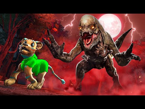 NEW DISTORTUS REX IS CHASING ME! THIS D-REX IS TERRIFIYING!! (Gmod Sandbox)