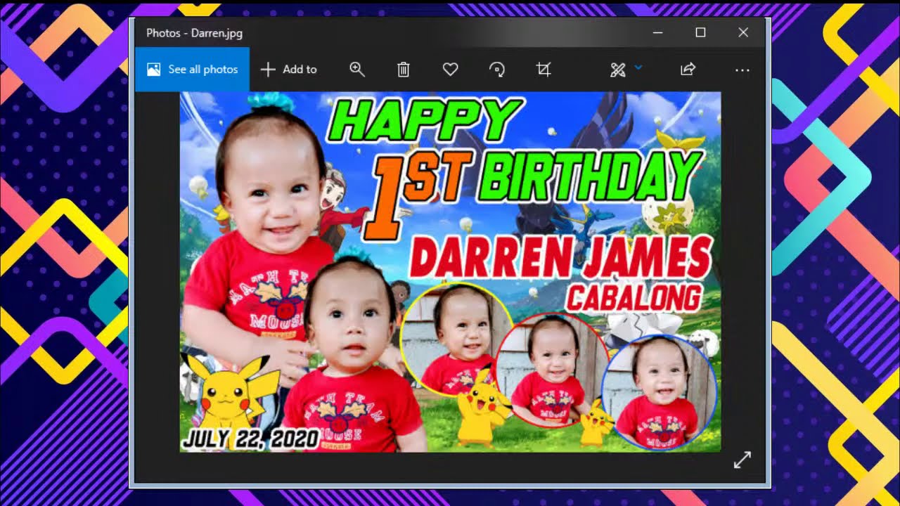 68th Birthday Tarp Layout - JTarp Design