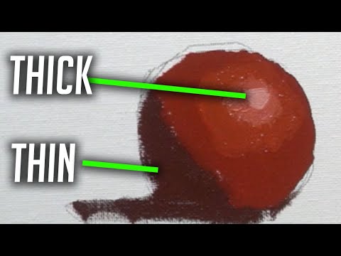 A lesson on oil paint thickness for beginners