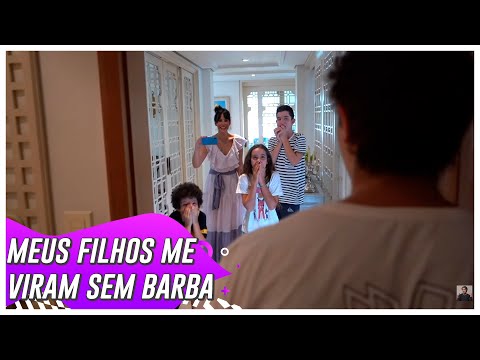 A PRIMEIRA VEZ que meus filhos me viram sem barba!