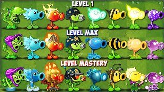 All Pea Plants LEVEL 1 vs MAX vs M200 - Who WIll Win? - Pvz 2 Plant vs Plant