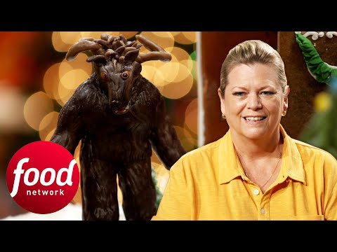 She Added a Scary Krampus Figure on a Cheerful Gingerbread House? | Holiday Gingerbread Showdown
