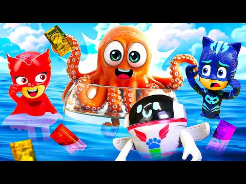 PJ Masks Spielzeuge. Der Oktopus und die PJ Masks. Spielzeug Video für Kinder