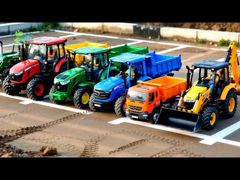 Epic RC Heavy Equipment Race! Tractors, Truck &amp; JCB Battle in the Mud!