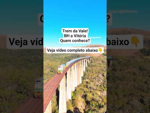 Trem de Passageiro da Vale, BH a Vitória ES. Pontilhão Ogeriza de 490m de extensão em Caeté